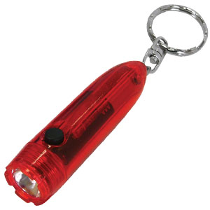 Брелок-фонарик; красный; 7,5х2х2 см; пластик; тампопечать
