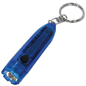 Брелок-фонарик; синий; 7,5х2х2 см; пластик; тампопечать