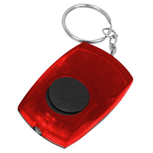 Брелок со светодиодом; красный; 5,5х3,5х1,4 см; пластик; тампопечать