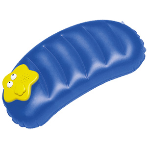 Подушка надувная для ванной с FM-радио; синий с желтым; 44х20х24 см; пластик; тампопечать