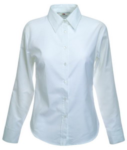 . New Lady-fit Long Sleeve Oxford Shirt, ._L, 70% /, 30% /
