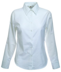 . New Lady-fit Long Sleeve Oxford Shirt, ._M, 70% /, 30% /
