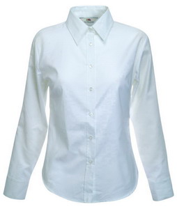 . New Lady-fit Long Sleeve Oxford Shirt, ._XS, 70% /, 30% /