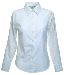 . New Lady-fit Long Sleeve Oxford Shirt, ._XL, 70% /, 30% /