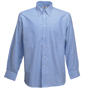 . New Long Sleeve Oxford Shirt, oxford blue_2XL, 70% /, 30% /