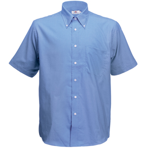Руб. New Short Sleeve Oxford Shirt, atlantic blue_L, 70% х/б, 30% п/э
