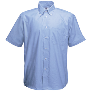 . New Short Sleeve Oxford Shirt, oxford blue_2XL, 70% /, 30% /
