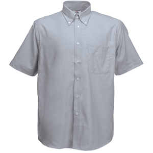 . New Short Sleeve Oxford Shirt, oxford grey_L, 70% /, 30% /